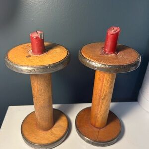 Vintage Bobbin Candle holder